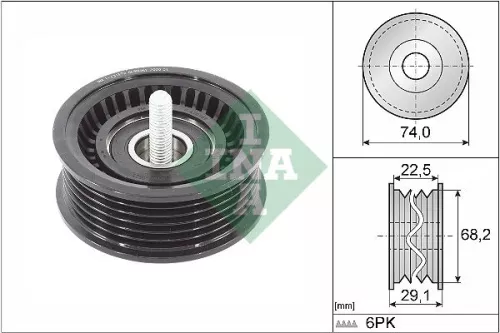 Ina Deflection/guide Pulley V-ribbed Belt Fits Brabus Mercedes Mercedes (Bbdc) 3