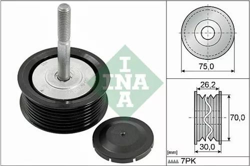 Ina Deflection/guide Pulley V-ribbed Belt Fits Porsche Cayenne Panamera