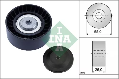Ina Deflection/guide Pulley V-ribbed Belt Fits Bmw Mini 1 Series  2  2 Series  M