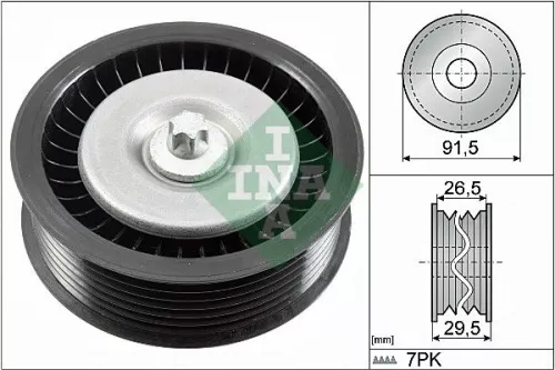 Ina Deflection/guide Pulley V-ribbed Belt Fits Mercedes Cls E-class Gl-class Glc