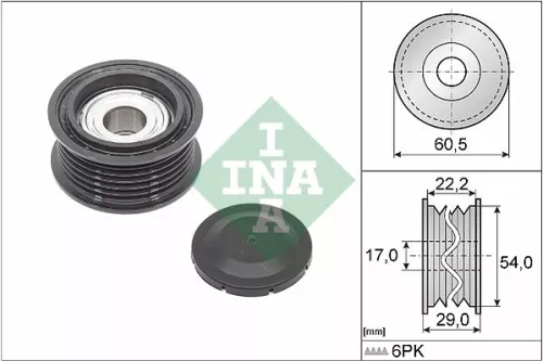 Ina Deflection/guide Pulley V-ribbed Belt Fits Audi Vw A4 A4 Allroad A5 A6 A6 Al