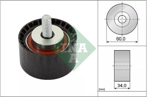 Ina Deflection Pulley/guide Pulley Timing Belt Fits Volvo S60 S80 S90 V40 V60 V7
