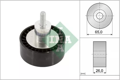 Ina Deflection/guide Pulley V-ribbed Belt Fits Ford Ford Australia Tourneo Conne