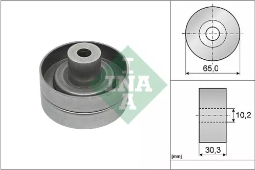 Ina Deflection/guide Pulley V-ribbed Belt Fits Ford Ford Asia & Oceania Ford Aus
