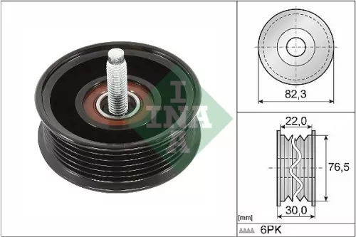 Ina Deflection/guide Pulley V-ribbed Belt Fits Jaguar Jaguar (Chery) Land Rover 
