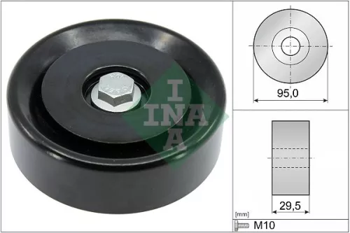 Ina Deflection/guide Pulley V-ribbed Belt Fits Dodge Hyundai Hyundai (Beijing) K
