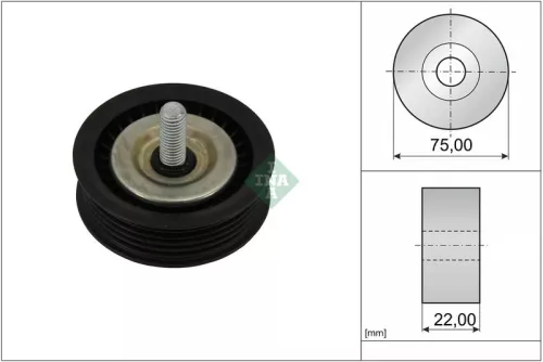 Ina Deflection/guide Pulley V-ribbed Belt Fits Mercedes Mercedes (Bbdc) C-class 