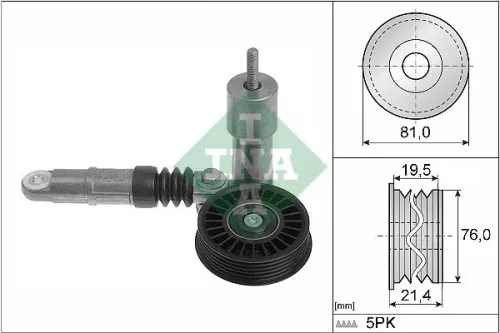 Ina Belt Tensioner V-ribbed Belt Fits Audi Skoda Vw Vw (Faw) A4 A6 Bora Bora Hs 