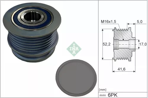 Ina Alternator Freewheel Clutch Fits Audi Audi (Faw) Cupra Ford Seat Skoda Skoda
