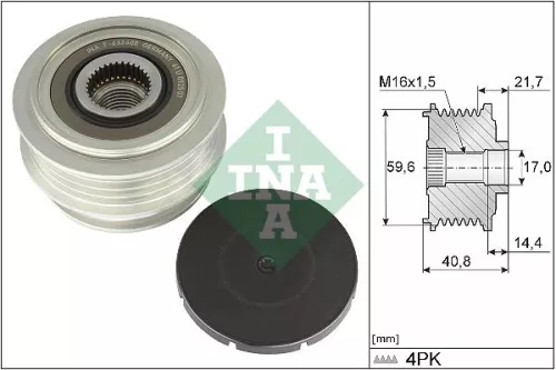 Ina Alternator Freewheel Clutch Fits Dacia Renault Logan Logan Mcv Logan/stepway