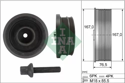 Ina Crankshaft Belt Pulley Set Fits Bmw 1  3  5  X3