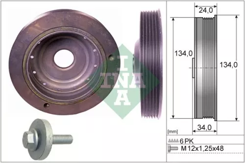 Ina Belt Pulley Set Crankshaft Fits Renault 19 Clio Kangoo Kangoo / Grand Kangoo