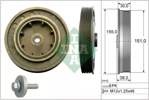 Ina Belt Pulley Set Crankshaft Fits Nissan Opel Renault Vauxhall Interstar Lagun