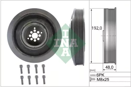 Ina Belt Pulley Set Crankshaft Fits Audi Vw A4 A4 Allroad A5 A6 A6 Allroad A7 A8