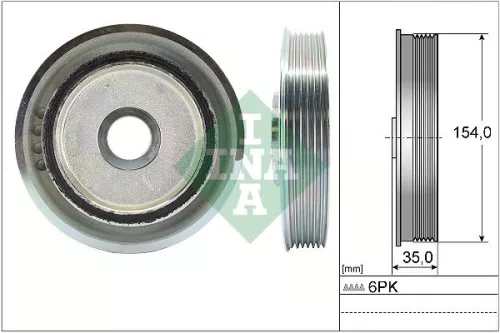 Ina Belt Pulley Crankshaft Fits Citroën Fiat Ford Lancia Land Rover Mitsubishi P