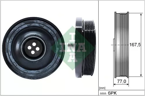 Ina Crankshaft Belt Pulley Fits Bmw 1  2  3  4  5  X3