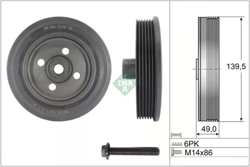 Belt Pulley Set, crankshaft