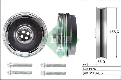 Ina Crankshaft Belt Pulley Set Fits Bmw Mini 2  Mini  Mini Clubman  Mini Country