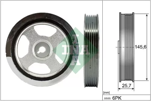 Ina Belt Pulley Crankshaft Fits Hyundai Kia Accent Carens Cee'd Ceed Cerato Cera