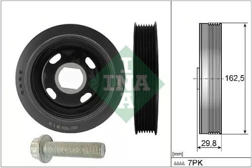 Ina Belt Pulley Set Crankshaft Fits Nissan Opel Renault Vauxhall Espace Fluence 