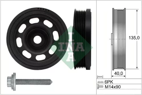 Ina Belt Pulley Set Crankshaft Fits Audi Cupra Seat Skoda Vw A1 A1 Allstreet A1 