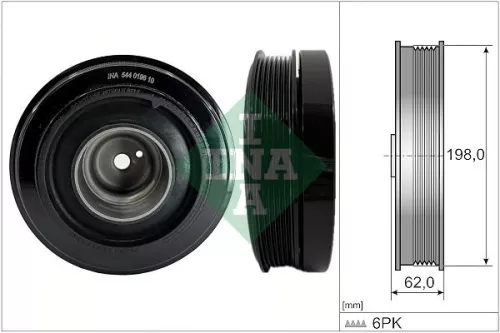 Ina Belt Pulley Crankshaft Fits Audi A4 A4 Allroad A5 A6 A6 Allroad A7 Q7