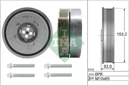 Ina Crankshaft Belt Pulley Set Fits Bmw  1  2  3  3 Series  4