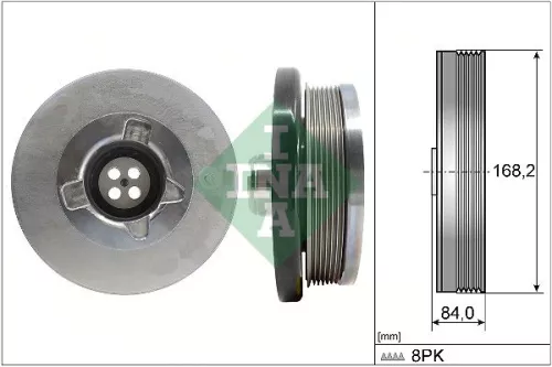 Ina Crankshaft Belt Pulley Fits Bmw 3  4  5  6  X3  X4  X5  X6  X7
