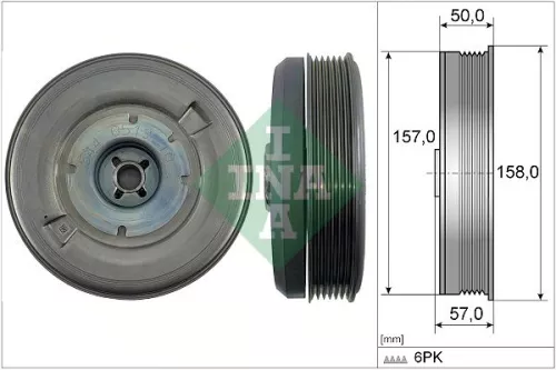 Ina Belt Pulley Crankshaft Fits Audi A4 A5