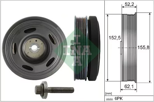 Ina Belt Pulley Set Crankshaft Fits Dacia Nissan Renault Arkana Austral Captur C