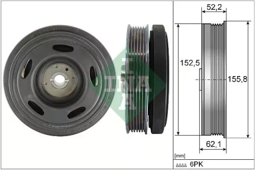 Ina Belt Pulley Crankshaft Fits Renault Austral