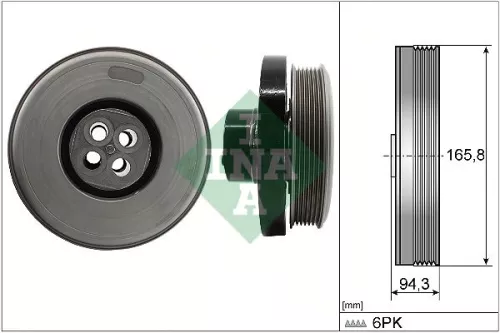 Ina Belt Pulley Crankshaft Fits Mercedes C-class Cls E-class Glc Gle Glk-class M