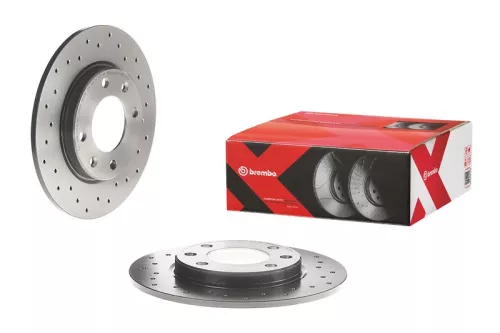 2x Pair Brembo Rear Solid Brake Discs 247mm Fits Citroen Peugeot