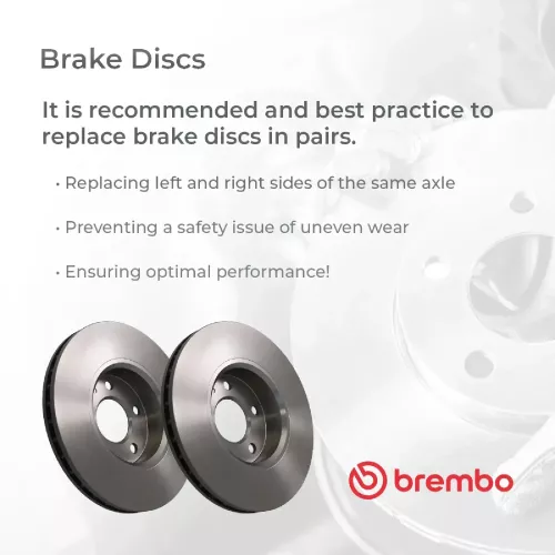 BREMBO BREMBO 08.7211.2X 2x Pair Rear Solid Brake Discs 290mm Fits Mercedes C-Class Clc-Class Clk E-Class 
