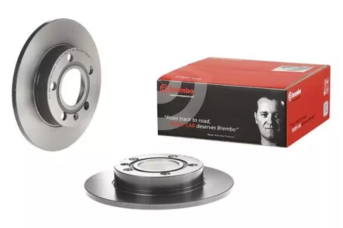 Brembo Rear Solid Brake Disc 245mm Fits Audi Seat