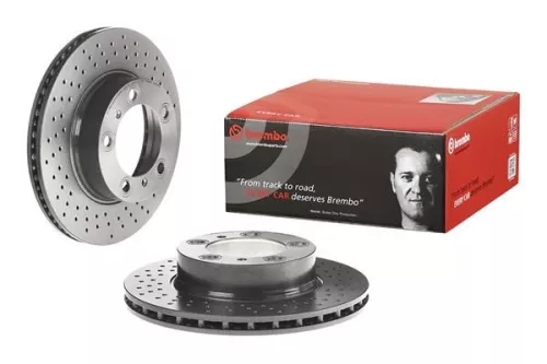 2x Brembo Front Perforated/Vented Brake Discs 298mm Fits Porsche Boxster Cayman