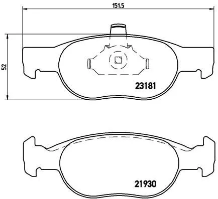 Brembo P23125 Front Brake Pad Set Fits Fiat Lancia Punto Y