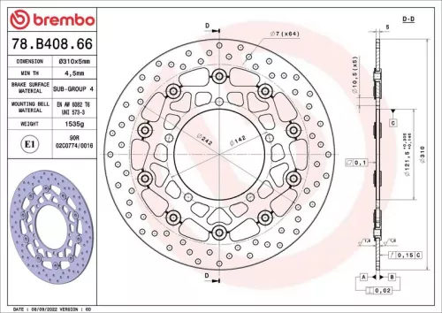 Front Rear Two-Part Brake Disc Brake Disc 310mm Fits Suzuki Dl Gsf + more