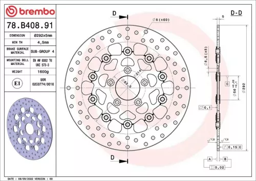 Front Left Rear Two-Part Brake Disc Brake Disc 292mm Fits + more