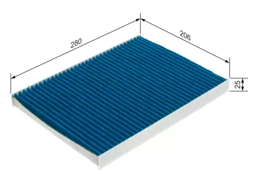 BOSCH BOSCH 0 986 628 563 Bosch Cabin Pollen Filter Fits Audi VW Seat Skoda + more 