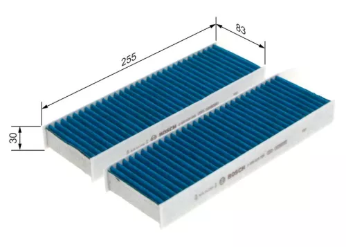 BOSCH BOSCH 0 986 628 568 Bosch Cabin Pollen Filter Fits Vauxhall Alfa Fiat Jeep Peugeot + more 