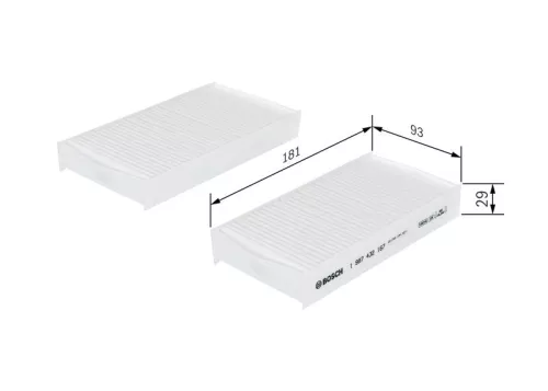 Bosch Cabin Pollen Filter Fits Honda Hr-V