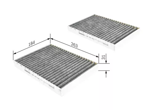 BOSCH BOSCH 1 987 432 438 Bosch Cabin Pollen Filter Fits Mercedes S-Class 