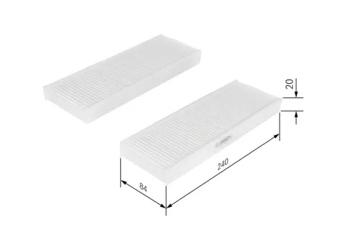 Bosch Cabin Pollen Filter Fits Peugeot 301 C-Elysee