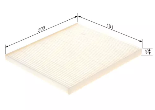 Bosch Cabin Pollen Filter Fits Hyundai Kia Accent Rio