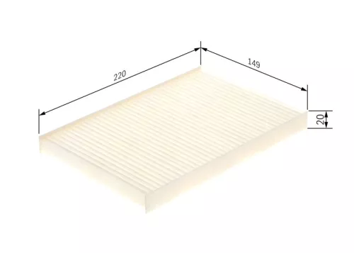 Bosch Cabin Pollen Filter Fits Mercedes Actros Mp4 / Mp5 Antos Arocs Tourliner