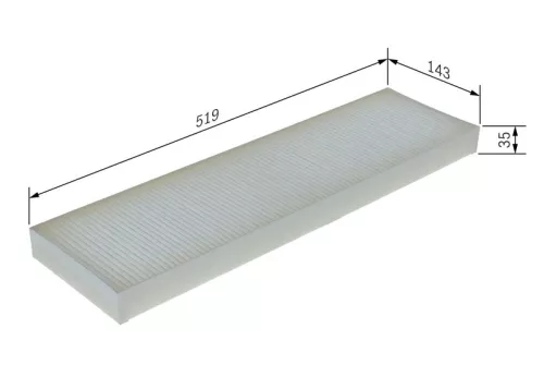 BOSCH BOSCH 1 987 435 109 Cabin Pollen Filter Fits Mercedes Citaro (O 530) Citaro 2 Conecto Series 400 Ser 