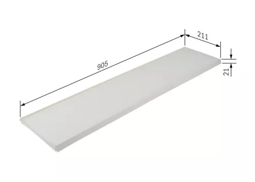 BOSCH BOSCH 1 987 435 136 Bosch Bow Cupboard Cabin Pollen Filter Fits Mercedes Citaro (O 530) Citaro 2 