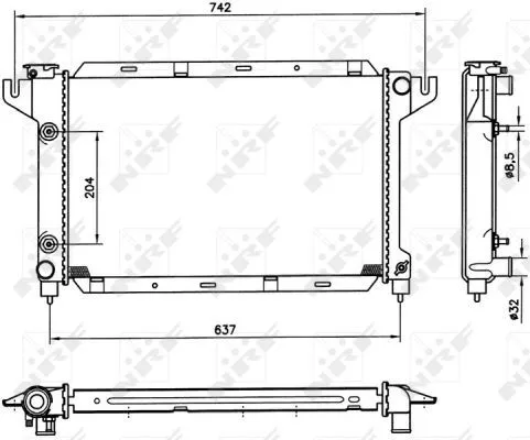 NRF NRF 50314 NRF Radiator Engine Cooling 32x572x370mm 