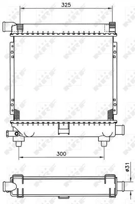 NRF NRF 507662 NRF Radiator Engine Cooling Fits Mercedes-Benz 124 190 